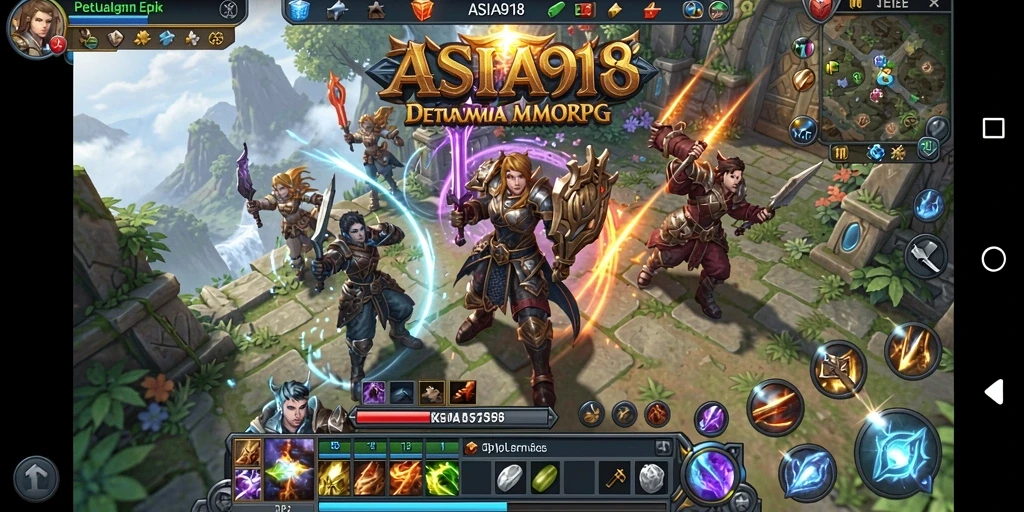 Menampilkan gameplay epik di dunia MMORPG ASIA918.