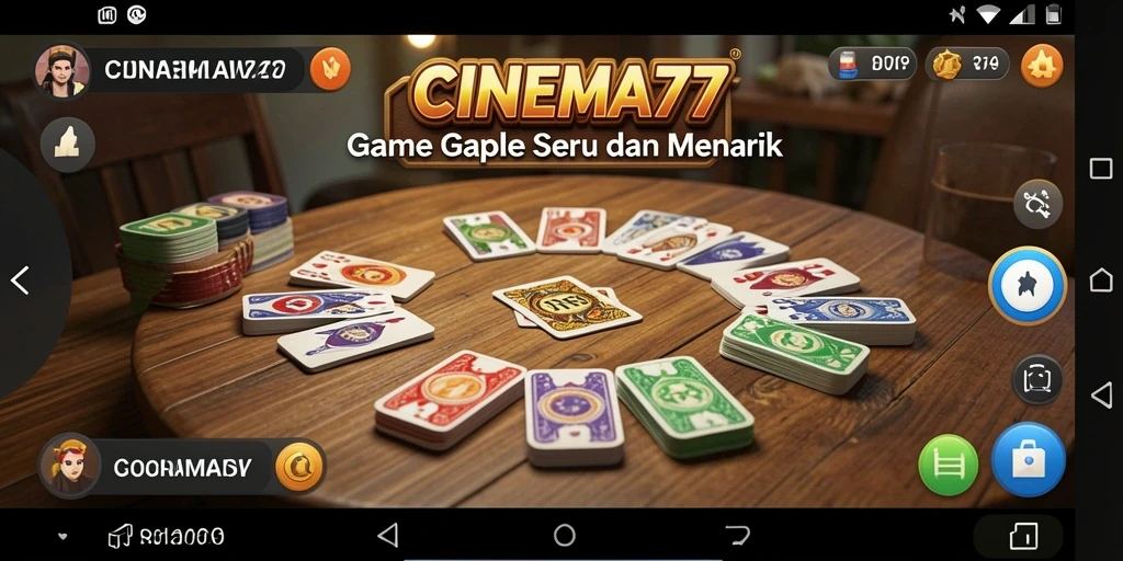 Tampilan gameplay CINEMA77 yang menampilkan keseruan permainan Gaple.