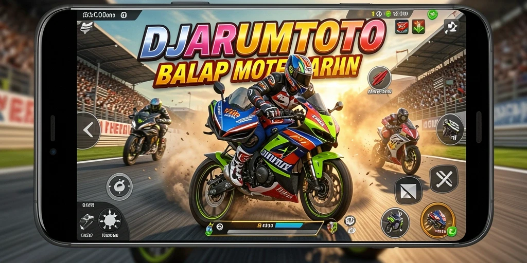 Tampilan gameplay DJARUMTOTO yang mengesankan dan seru di lintasan balap.