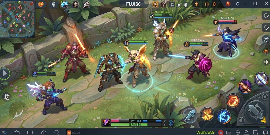 Tampilan gameplay mendebarkan dari FUJI66 di arena MOBA.