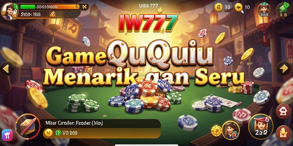 Screenshot gameplay IW777 menampilkan aksi QiuQiu yang seru.