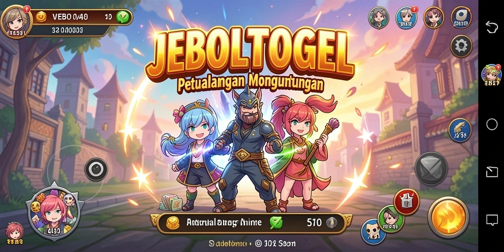 Tampilan gameplay seru dalam JEBOLTOGEL dengan karakter Anime menarik.