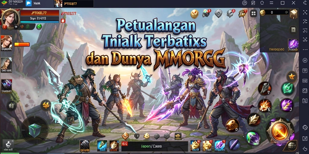 Tampilan menakjubkan dari gameplay JPTOGEL77 di dunia MMORPG.