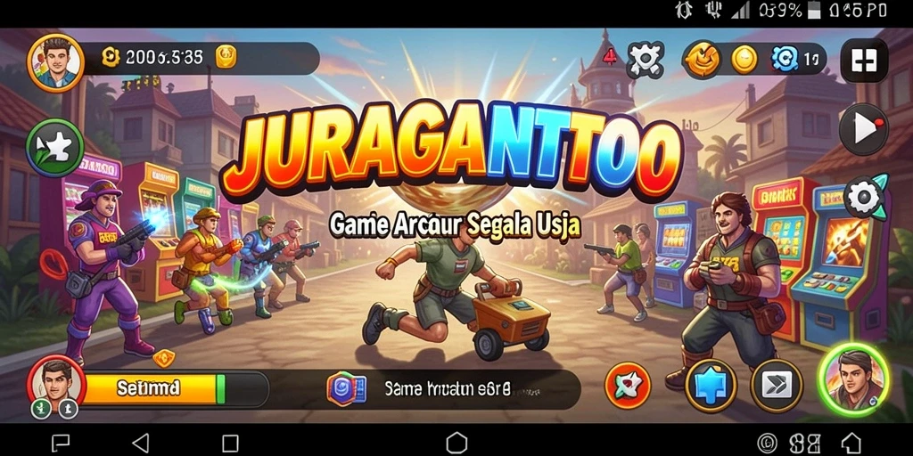 Tampilan gameplay seru dan penuh warna dalam JURAGANTOTO.