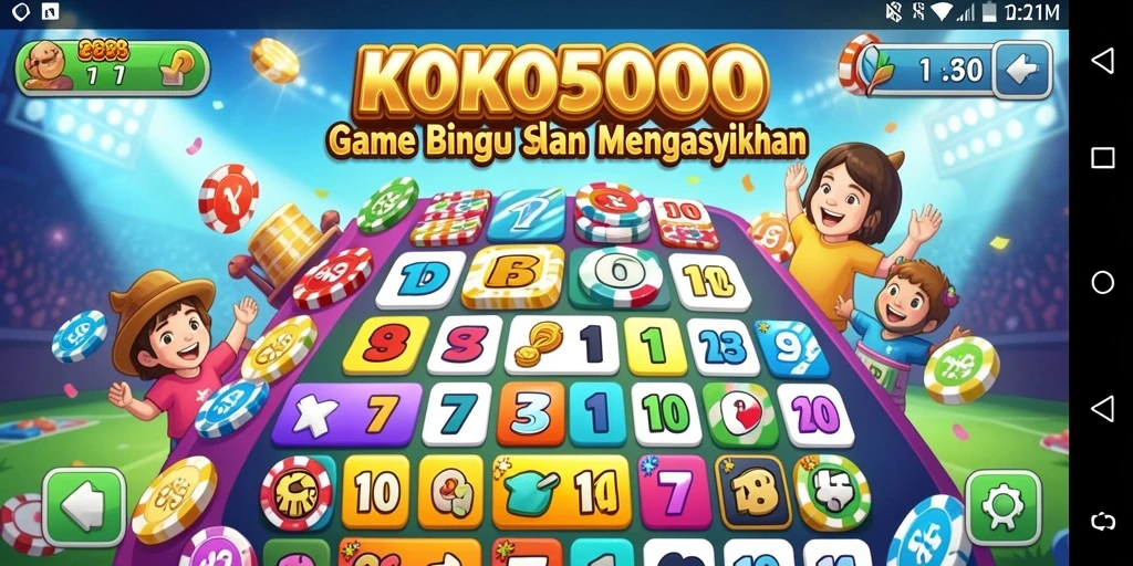 Tampilan screenshot KOKO5000 menunjukkan keseruan permainan Bingo.