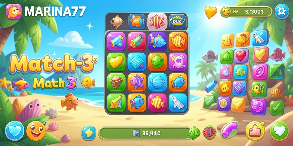 Tampilan menarik gameplay <strong>MARINA77</strong> yang penuh warna dan menantang.