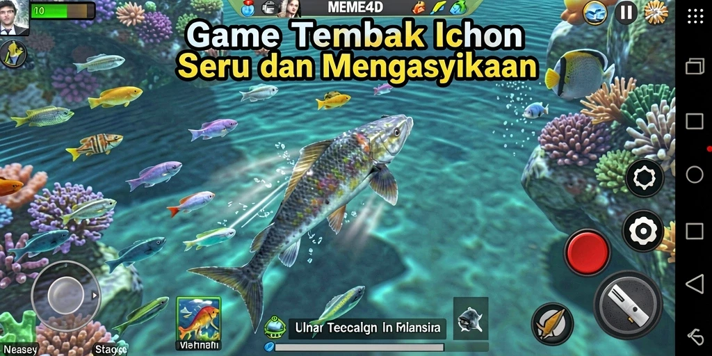 Tampilan layar permainan Tembak Ikan yang menarik dan penuh aksi.