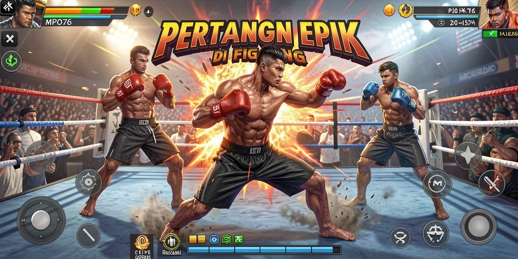 Tangkapan layar MPO76 menunjukkan aksi pertarungan yang mendebarkan.