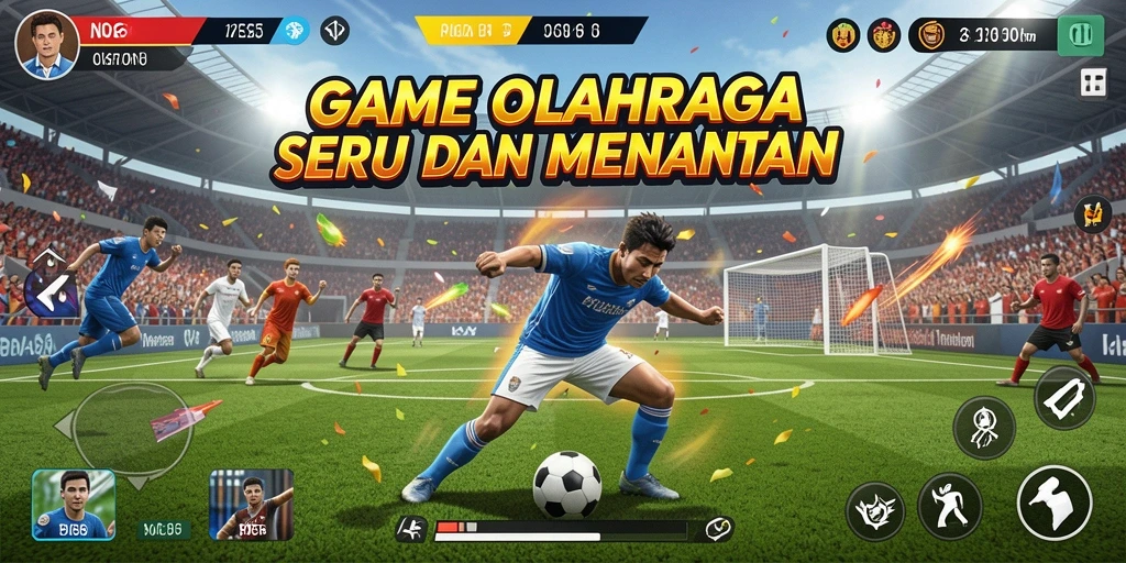 Tampilan gameplay N06 yang seru dalam pertandingan olahraga.