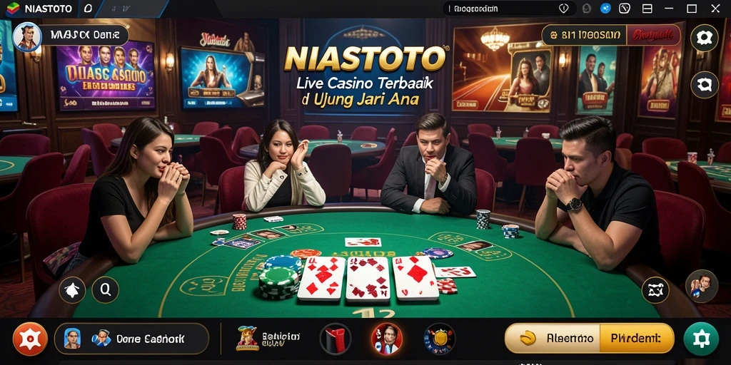 Tampilan gameplay NIASTOTO dengan dealer live yang menarik.
