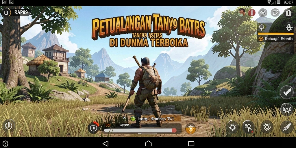 Screenshot gameplay menampilkan eksplorasi dunia terbuka yang menakjubkan.