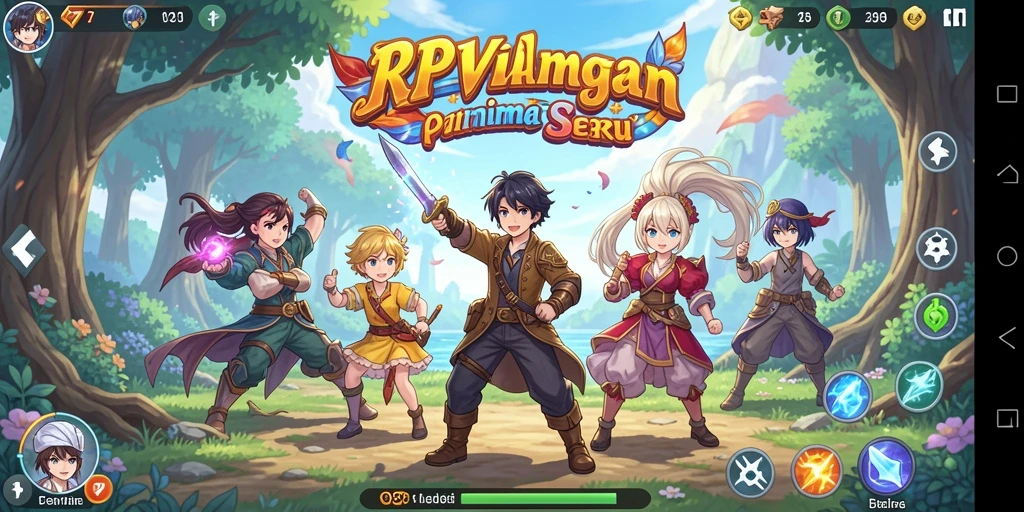 Tampilan gameplay RPVIP7 yang penuh warna dan dinamis.