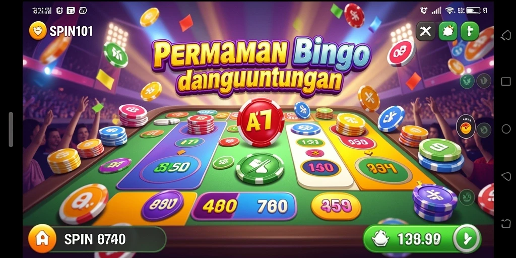 Tangkapan layar gameplay SPIN101 menampilkan suasana bermain Bingo yang seru.