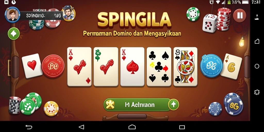 Tampilan gameplay SPINGILA yang menarik dan interaktif.