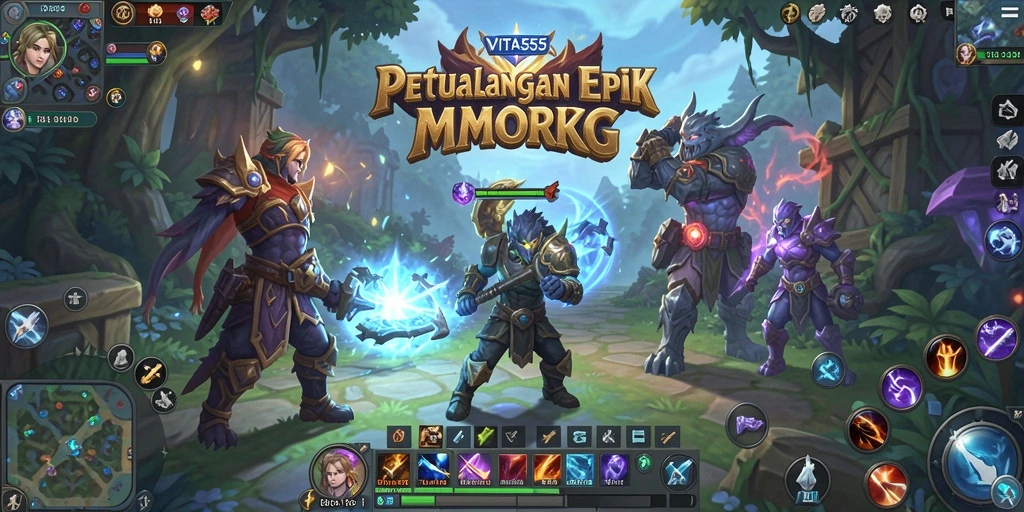 Gameplay VITA555 menampilkan aksi seru di dunia MMORPG.