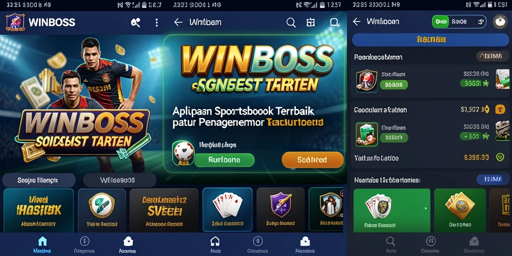 Screenshot utama WINBOSS menampilkan pengalaman taruhan olahraga yang menarik.